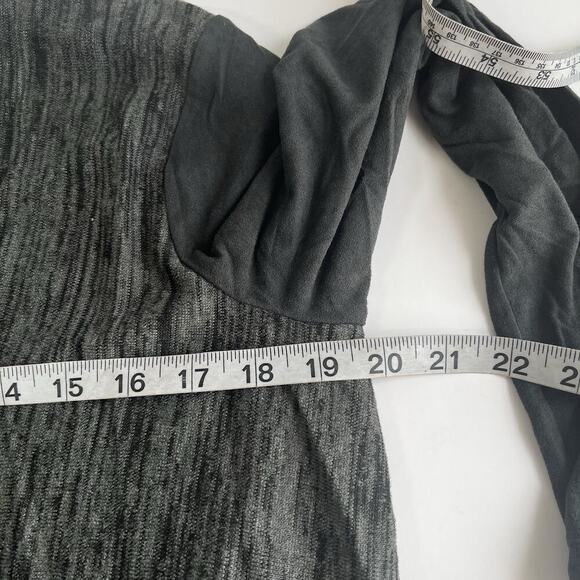 Logo Lori Goldstein Zip Front Cardigan Knit Sweater Small Sharkbite Hem Flowy - Picture 10 of 13